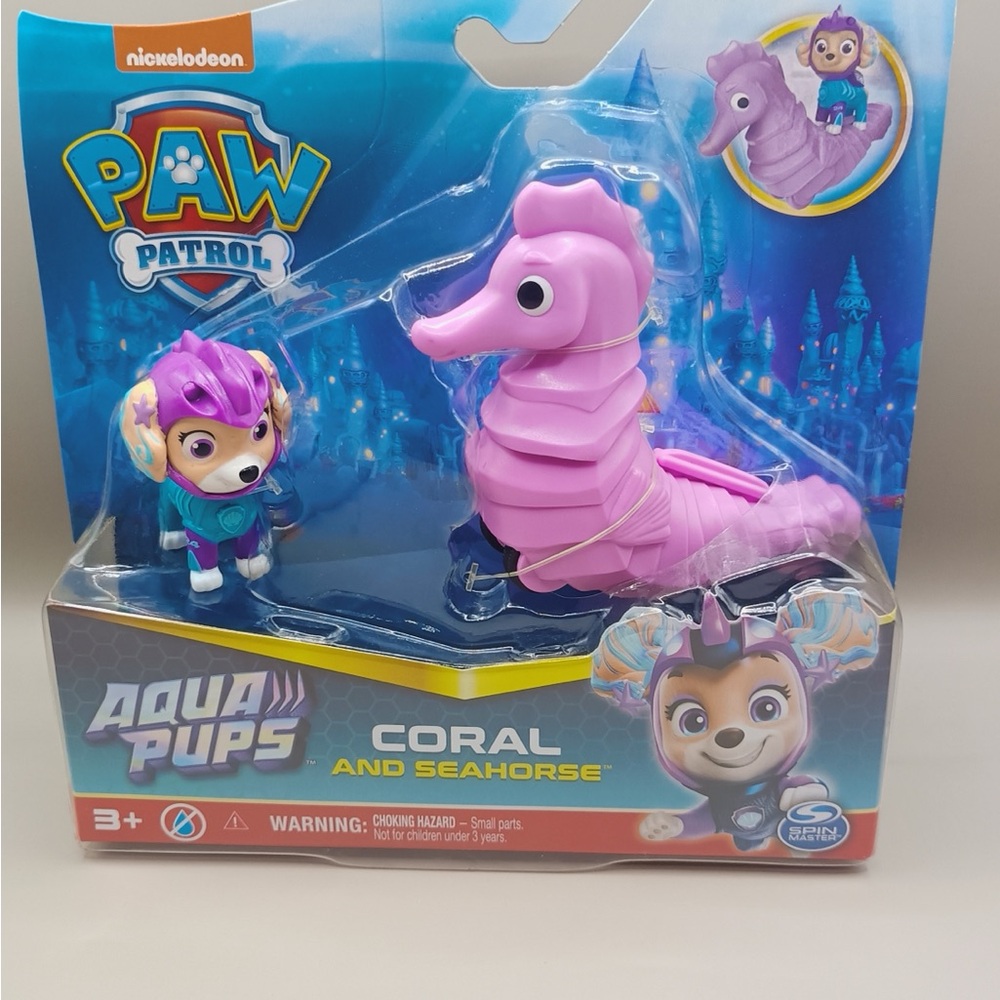 Paw Patrol Aqua Pups Coral with Pink Seahorse